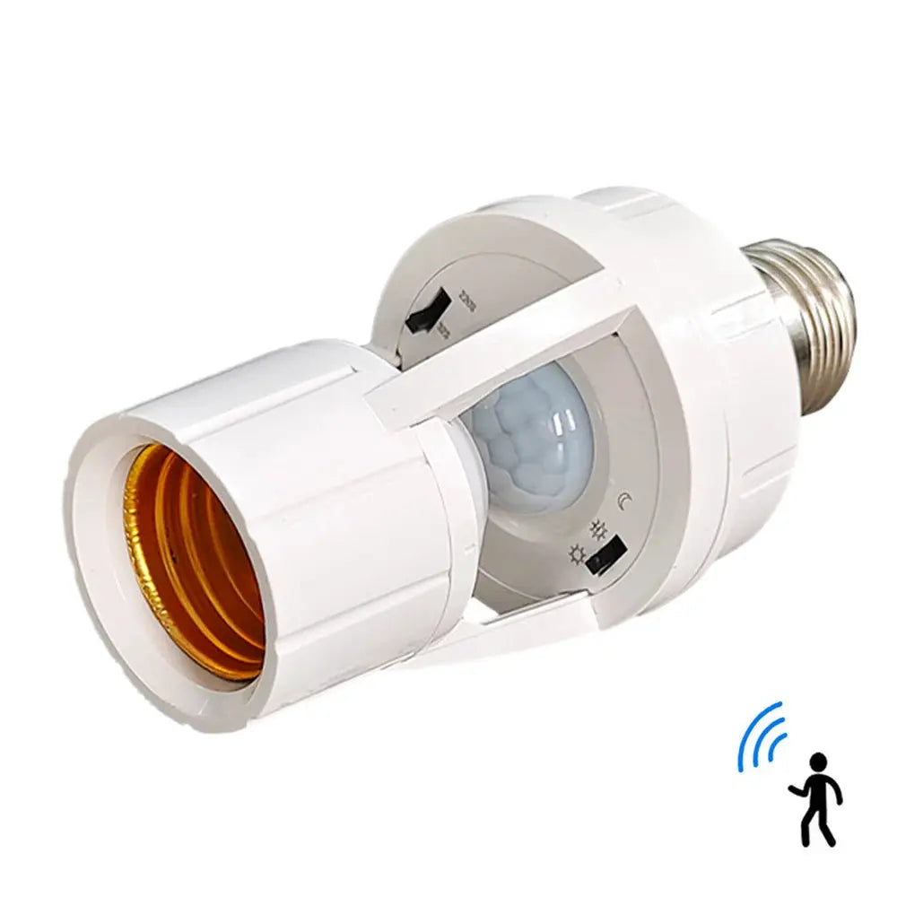 Smart Motion Sensor E27 Light Bulb Holder PIR Induction Sensor Adapter Lamp Base Converter LED Switch 110V 220V