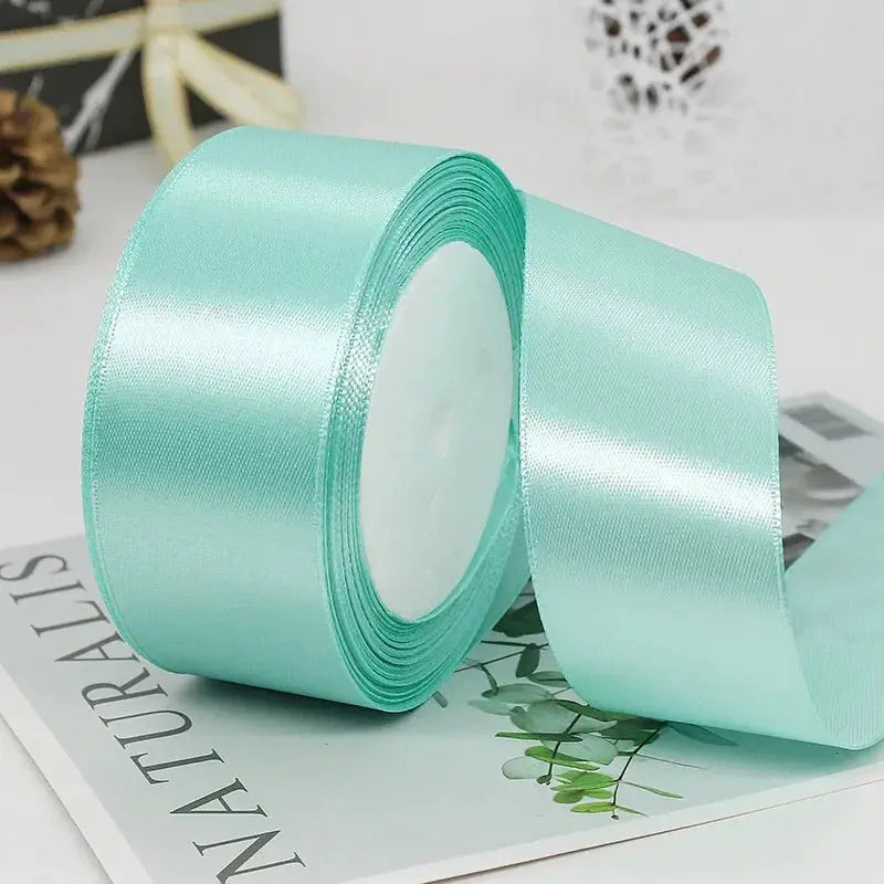 22 Meters Satin Ribbon Assorted Colors 6mm Wide 100 Percent Polyester Gift Wrap Craft Bow
