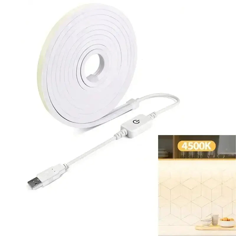 USB Neon Strip Light With Smart Touch Sensor Dimmable Flexible Ribbon Waterproof Rope Tube Lamp For DIY Home Decoration