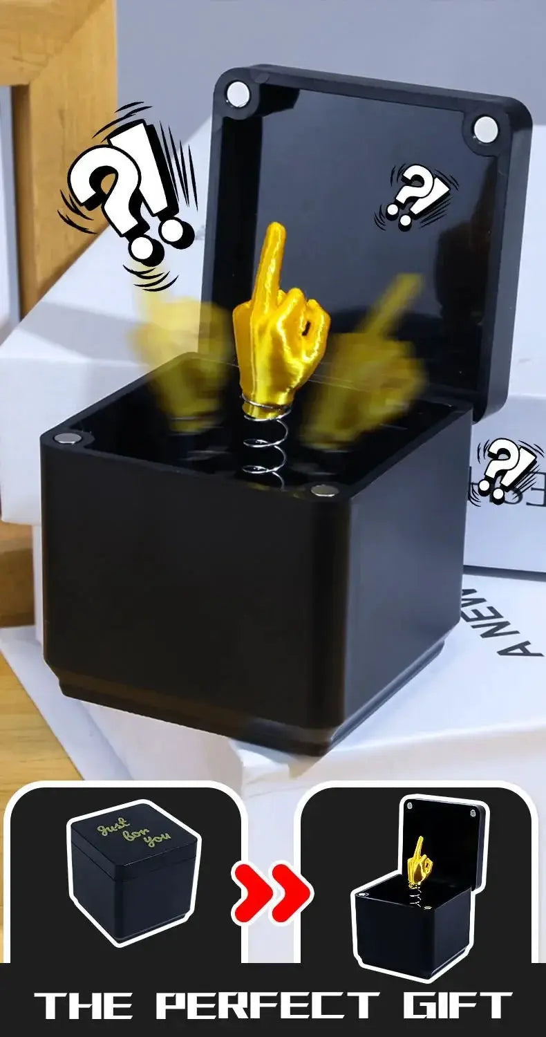 Christmas Gag Gift Middle Finger In A Box Office Desk Prank Novelty Gift 2026 White Elephant Gift