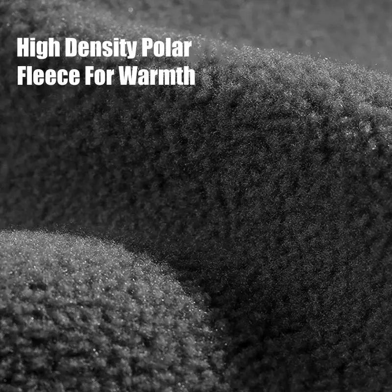 Fleece fabric close-up in black; high-density polar fleece for warmth