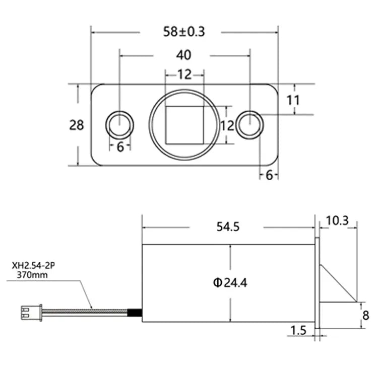 Simples Market DC12V/24V embedded electric bolt lock for wooden/stainless doors; concealed access control mounting.