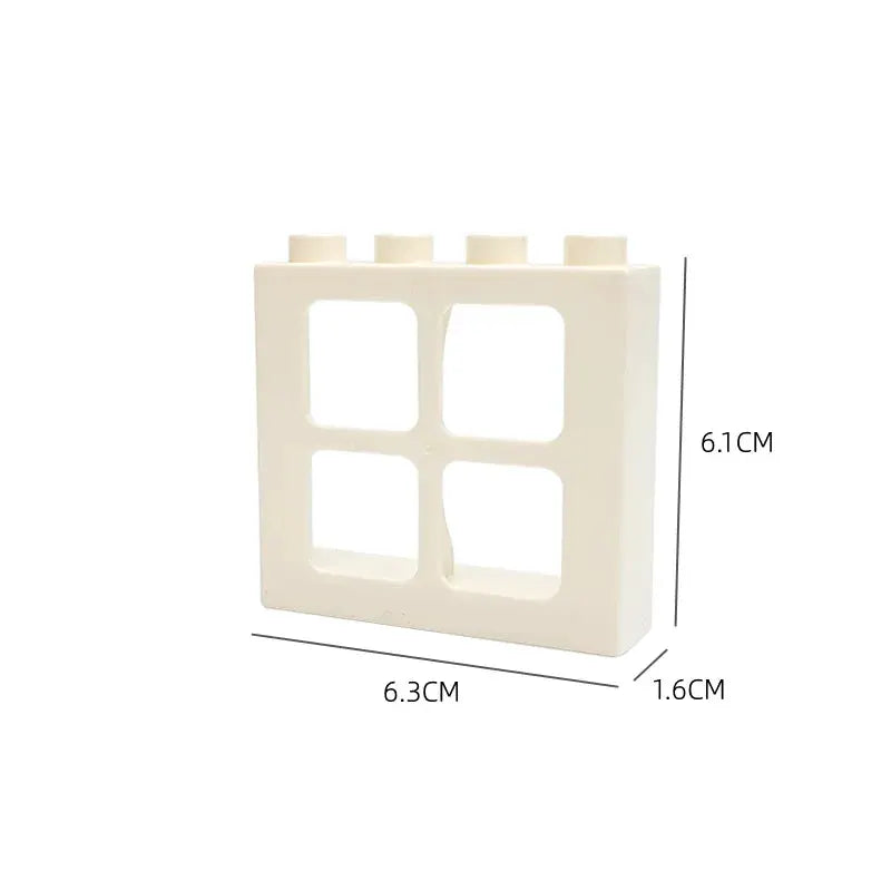 Big Building Blocks Houses Kit With Doors Windows Walls And Roof Compatible With Large Bricks Boys And Girls Toy Gifts