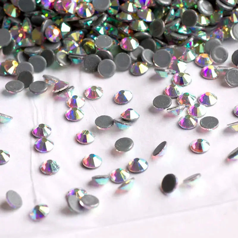 Hotfix Crystal AB Rhinestones For Iron On Jewelry Making Glass Beads Flatback Crafts Accessories Cap Dancing Dress