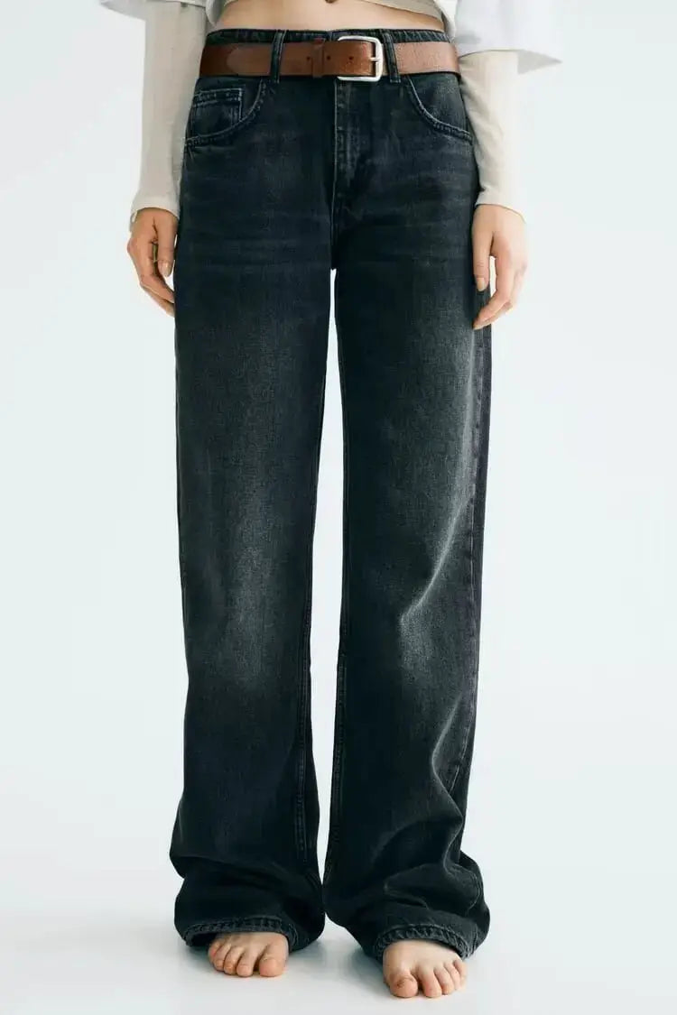 Z1975 Straight Leg Jeans For Women Y2K Classic Wash 2025 ETJ