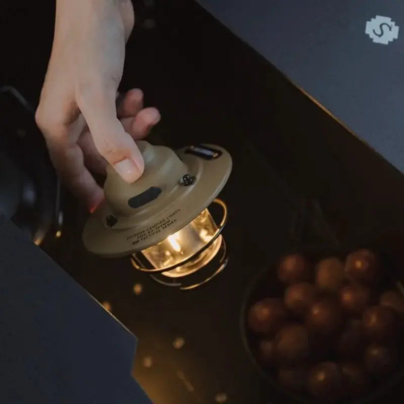 Shine Trip Retro Small Droplight LED Camping Lamp With USB Charging Hanging Tent Light for Campsites