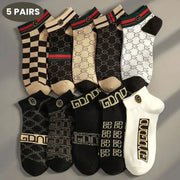 Mens Thin Breathable Low Cut Socks 5 Or 10 Pcs Anti Odor Moisture Wicking Lightweight Comfortable Everyday Wear