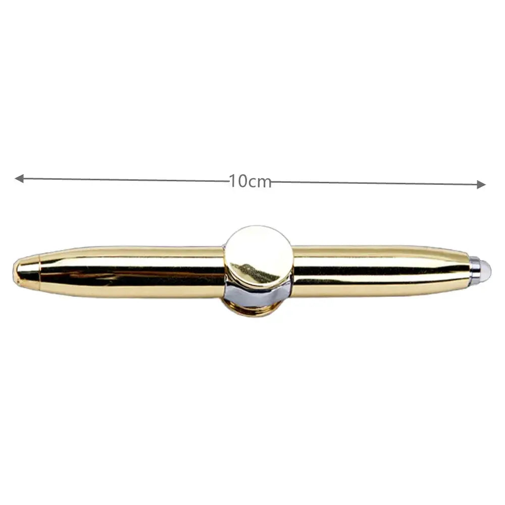 Multifunctional Decompression Finger Rotate Luminous Gyro Pen LED Light Ballpoint Fidget Spinner Gift