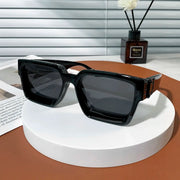 Ruiao Retro Black Millionaire Shades Sunglasses Unisex Designer Square Glasses UV400 Protection