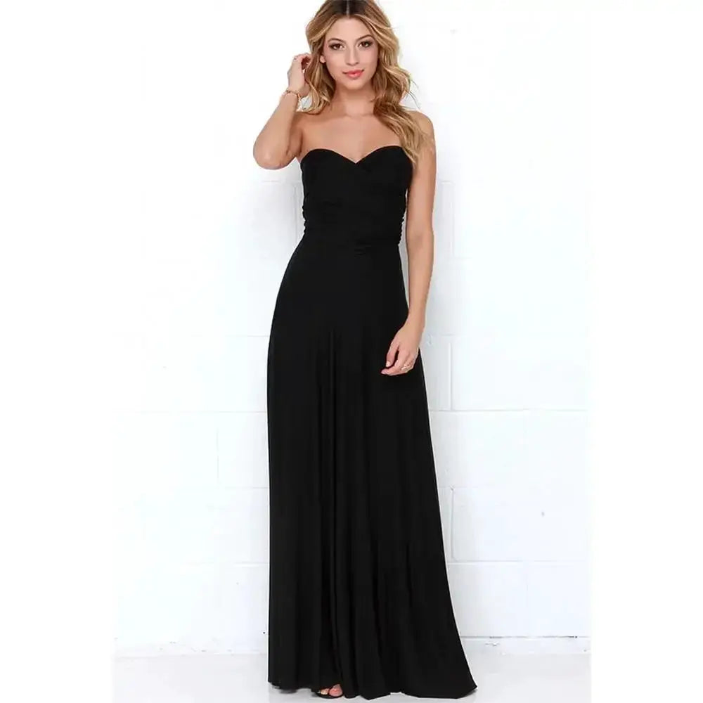 BohoLuxe Multiway Wrap Convertible Maxi Dress For Women Strapless Versatile Bohemian Gown For Any Occasion