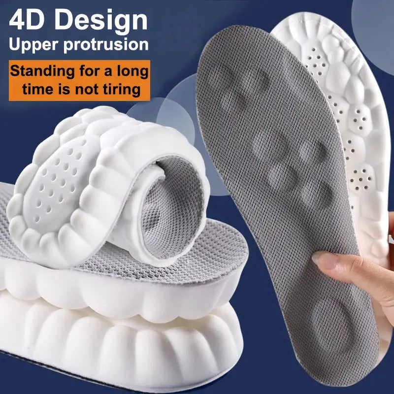 Latex Sport Insoles With Elasticity Arch Support Orthotic Cushioned Insole For Breathable Odor Control Shock Absorption