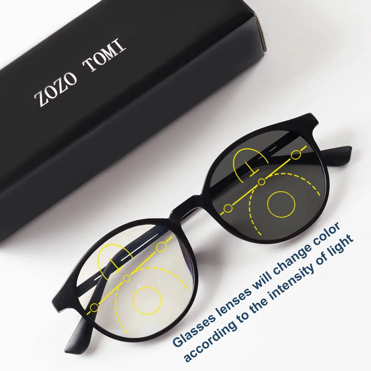 NovaSight Progressive Multifocal Reading Glasses With Photochromic Lenses For Indoor Outdoor Clarity