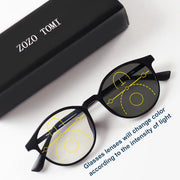 NovaSight Progressive Multifocal Reading Glasses With Photochromic Lenses For Indoor Outdoor Clarity