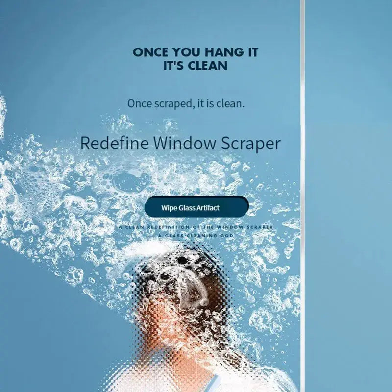 360 Degree Rotatable Shower Squeegee with Silicone Holder for glass and mirror cleaning