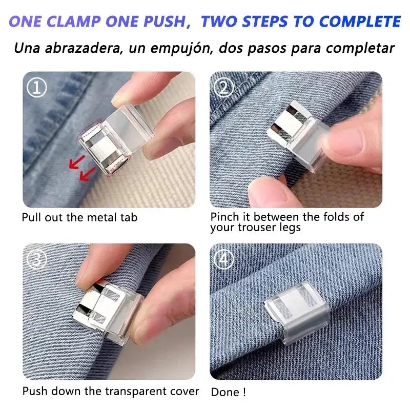 CraftEase Adjustable Invisible No Sew Concealment Buckle Trouser Clip Detachable Anti Slip DIY Clip