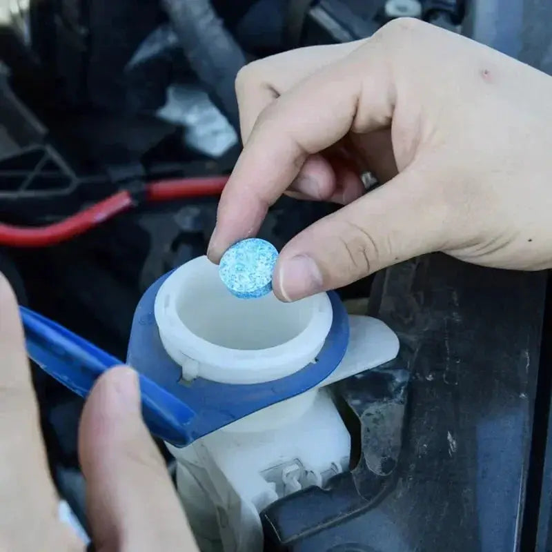 Simples Market car windshield washer tablets; blue round effervescent tablets for washer fluid