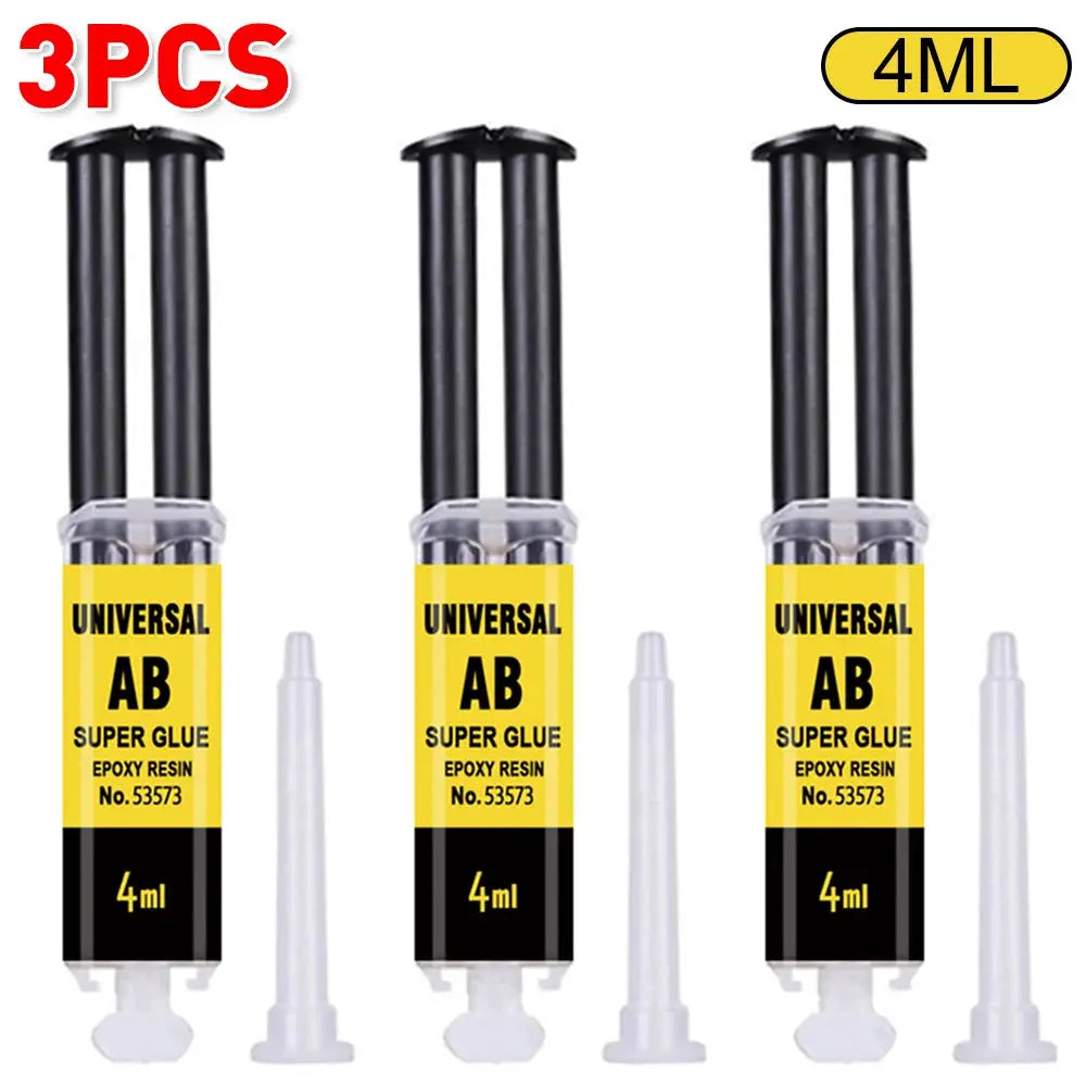 Two Part Epoxy Resin AB Glue Waterproof Fast Acting Adhesive For Wood Plastic Metal Glass Ceramic Repair Bonding
