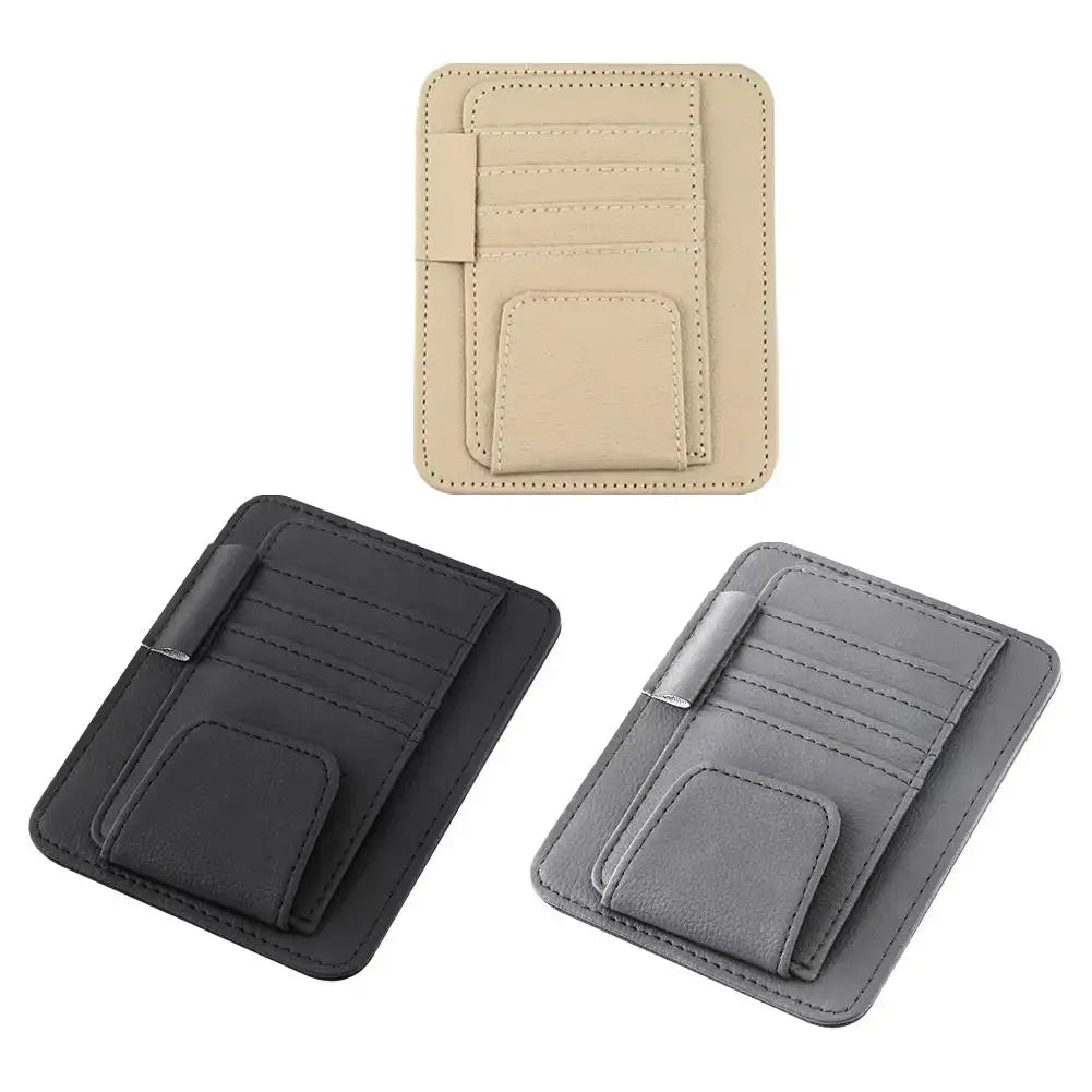 Car Sun Visor Organizer With Multi Pocket Design For Sunglasses And Business Cards And Small Essentials In Auto Interior