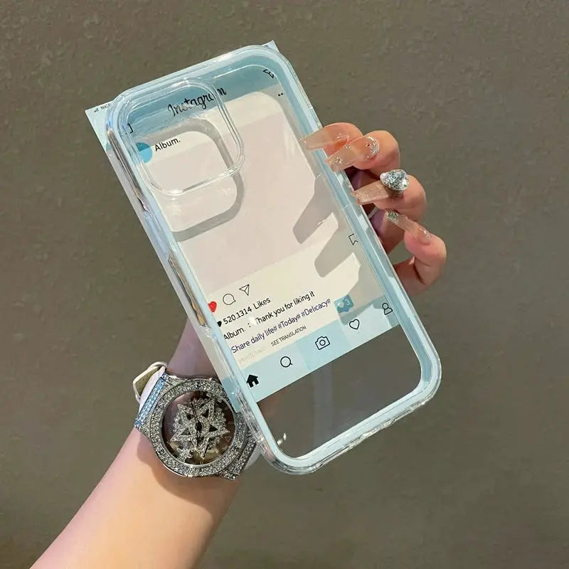 Luxury Transparent Candy Phone Case For iPhone 11 To 17 Pro Max Crystal Clear Shockproof Bumper