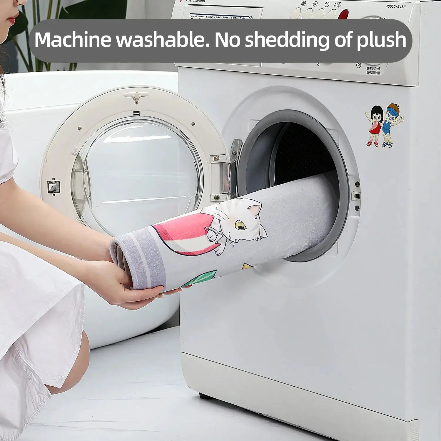 Simples Market 1pc sponge water-absorption mat for kitchen and bathroom, anti-slip, machine washable, with cat print.