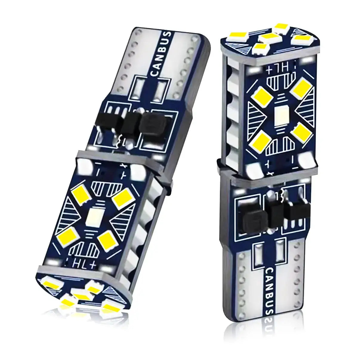 T10 LED 15-SMD W5W bulbs 2-pack for 12V cars CANBUS signal lights by Simples Market