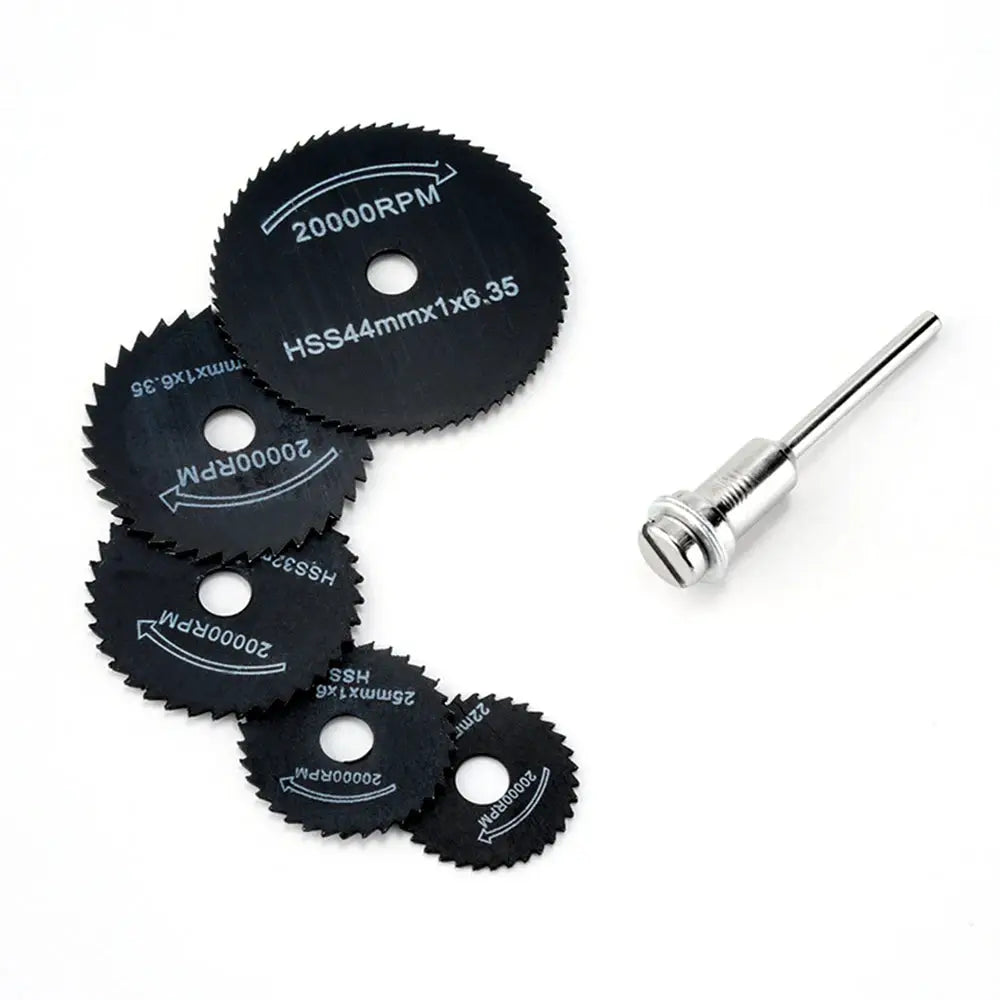 6 Piece Woodworking And Metal Cutting Blade Set For Drill Circular Saw And Grinder High Speed Steel
