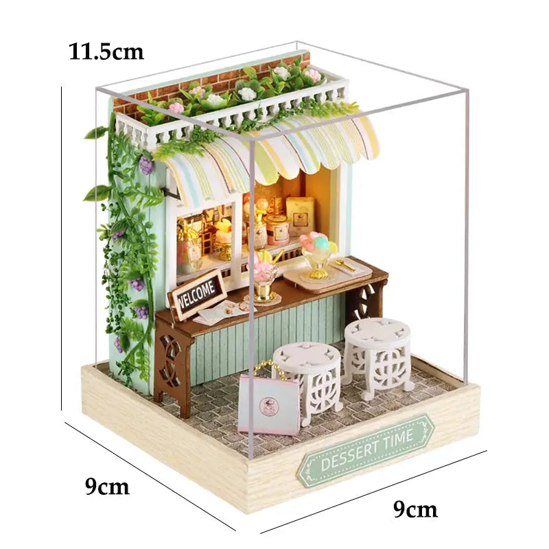 Wooden Miniature Doll House Kit DIY 3D Puzzle Building Model For Birthday Gifts And Home Decor Display
