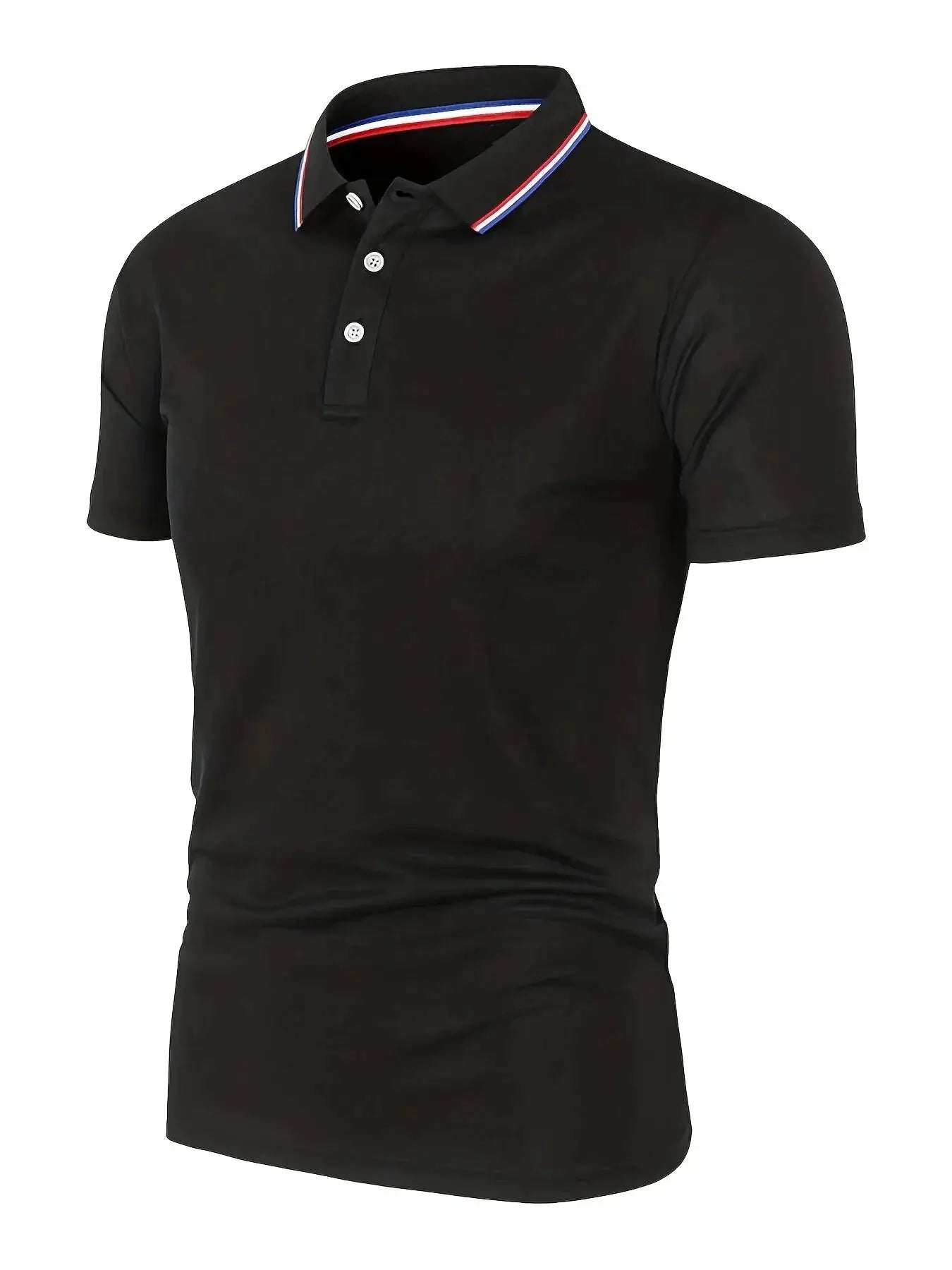 2025 Hot Sale Mens Summer Casual Polo Shirt Breathable Comfortable Solid Color Short Sleeve Tee