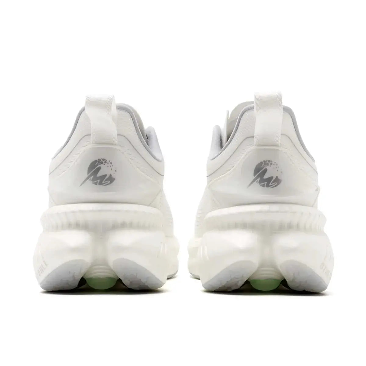 ONEMIX men's white running shoes with pull tabs and chunky sole; pair shown