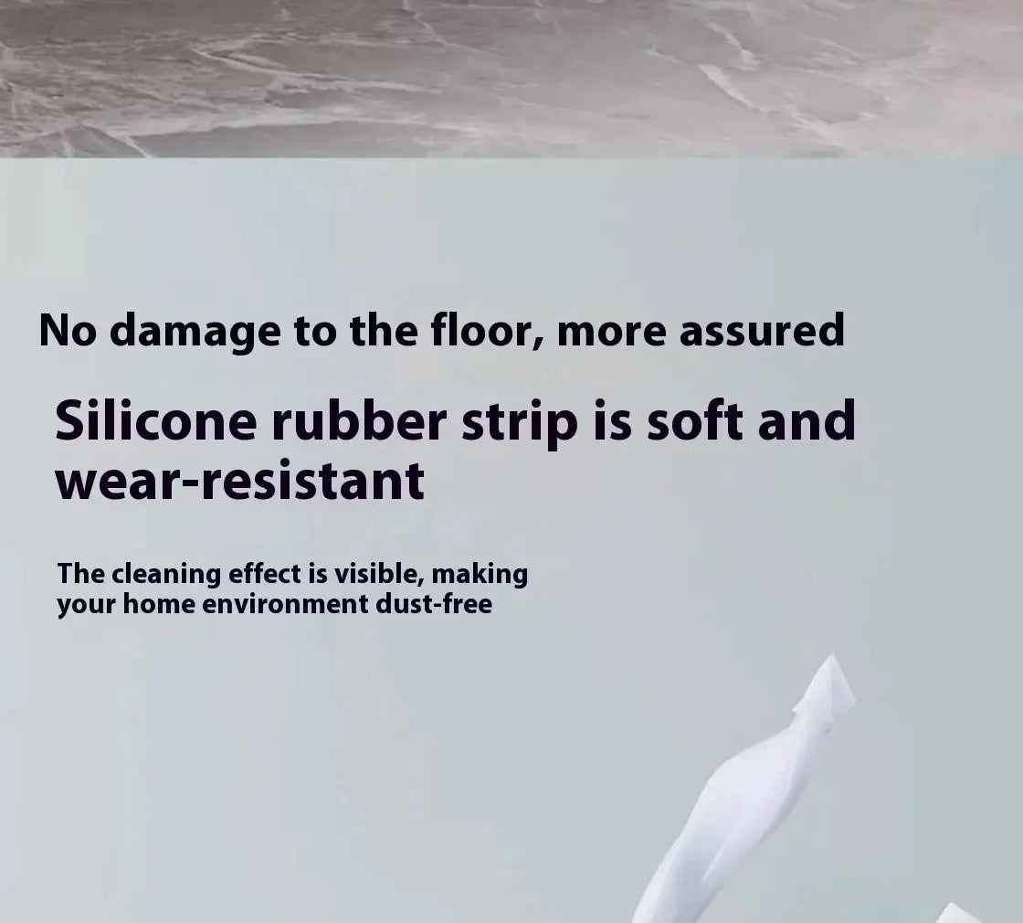 Silicone scraper broom wiper by Simples Market; white cleaning tool visible on a muted promo banner
