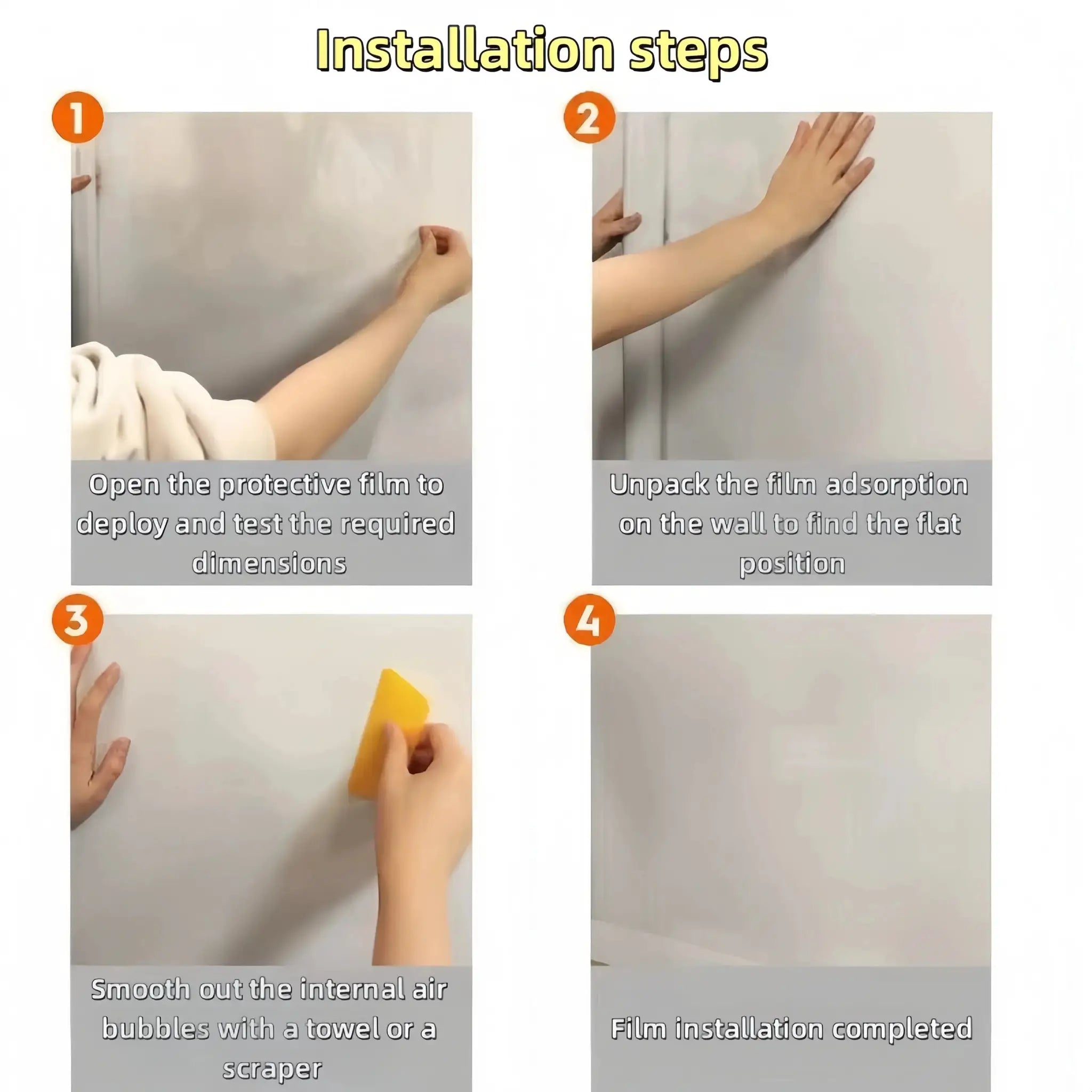 1 Roll Simples Market transparent marble-imitation self-adhesive wallpaper; waterproof wall tile look