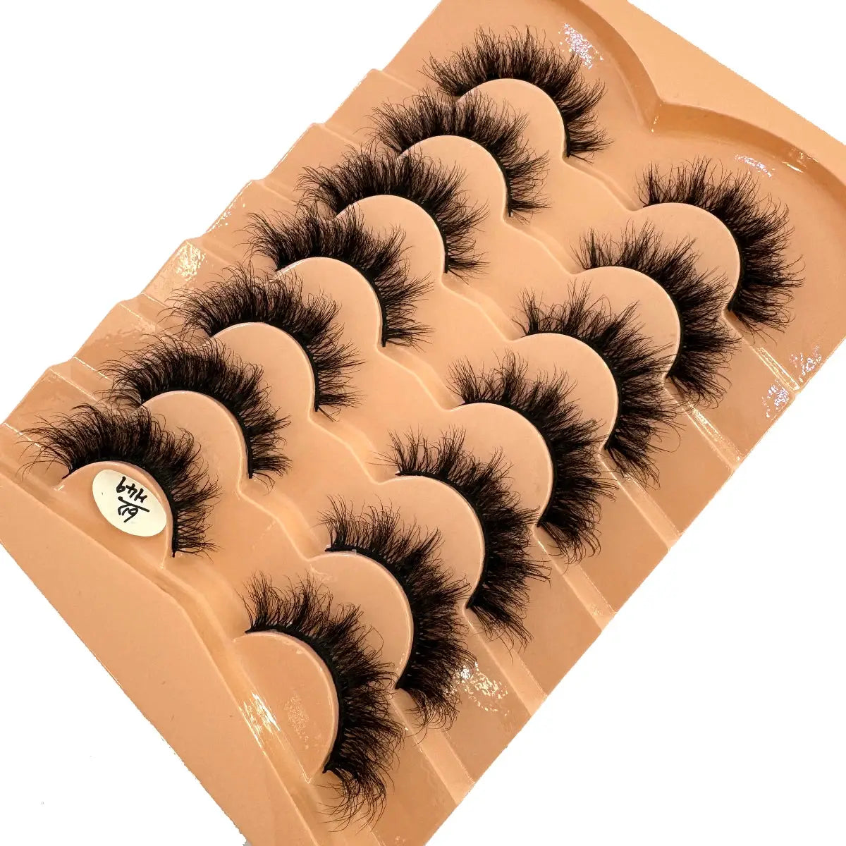 HBZGTLAD 7 Pair Faux Mink Lashes Fluffy Natural Look False Eyelashes Volume Wispy Crossed Thick Fox Eye Cat Eye