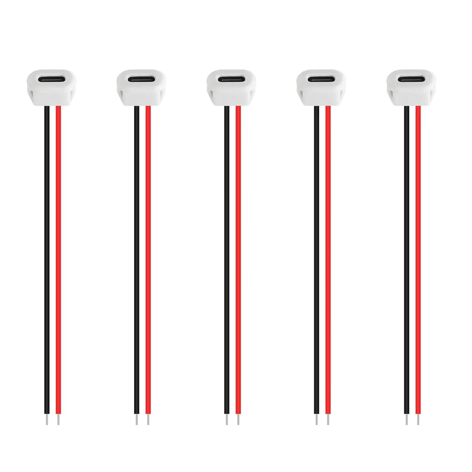 Type C Female Chassis Connector USB C Direct Crimp Jack Gold Plated Contacts Silica Gel Ring 5Pcs 10Pcs Power Cable