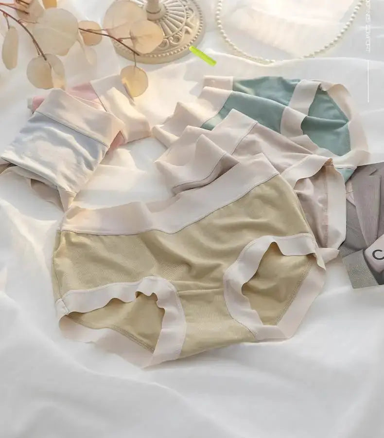 Women's panties 4-piece pastel seamless modal underwear set, sizes M-XL, Simples Market.