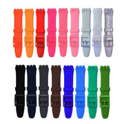 Simples Market silicone Swatch watch bands set, 16–20mm, assorted colors
