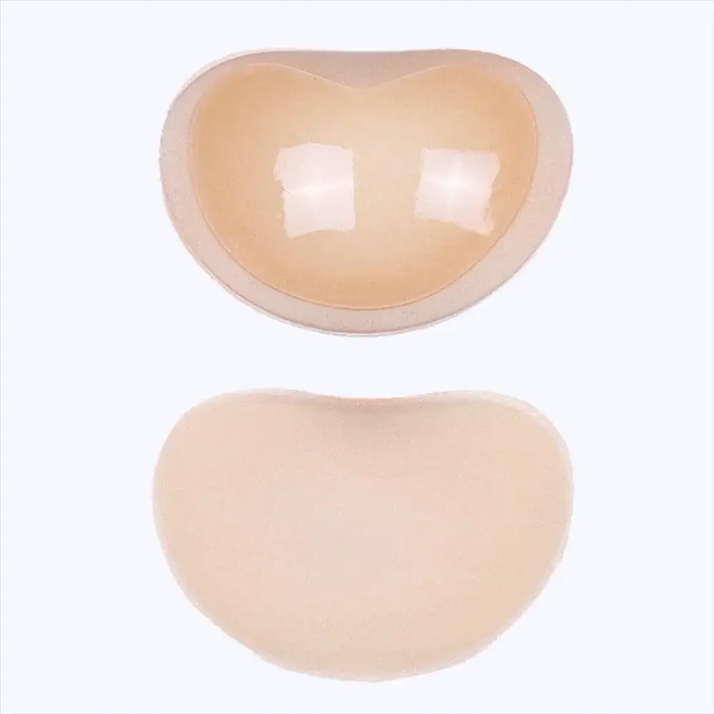 Chest Push Up Sticky Bra With Thicker Sponge Pads Removable Silicone Inserts Invisible Swimsuit Bra