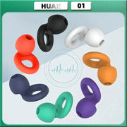 HUAK Quiet Ear Plugs Noise Reduction Reusable Hearing Protection 8 Soft Silicone Ear Tips XS S M L Sleep Swim Work