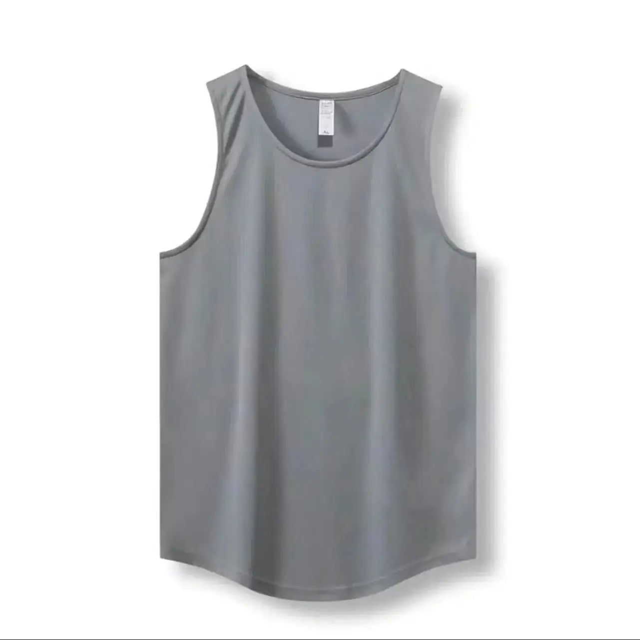 Simples Market men's gray summer gym tank top, sleeveless quick-dry mesh fitness vest.