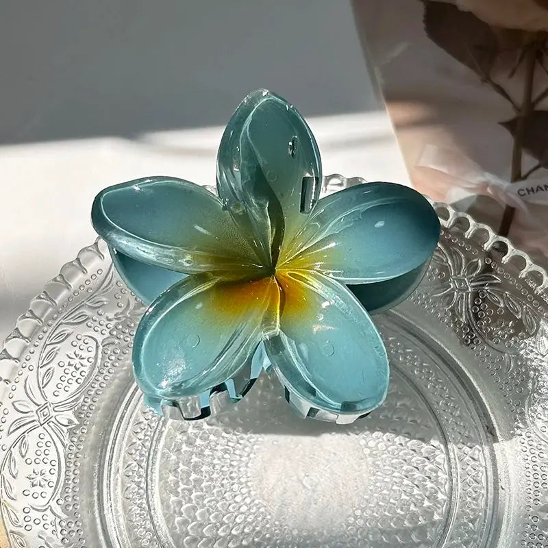 Boho Bloom Fashion Flower Hair Clips For Women Large Claw Hairpins With Secure Hold