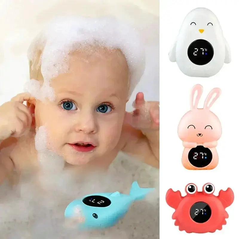 Floating Baby Bath Temperature Meter With LED Display Digital Water Thermometer Safe Cartoon Design