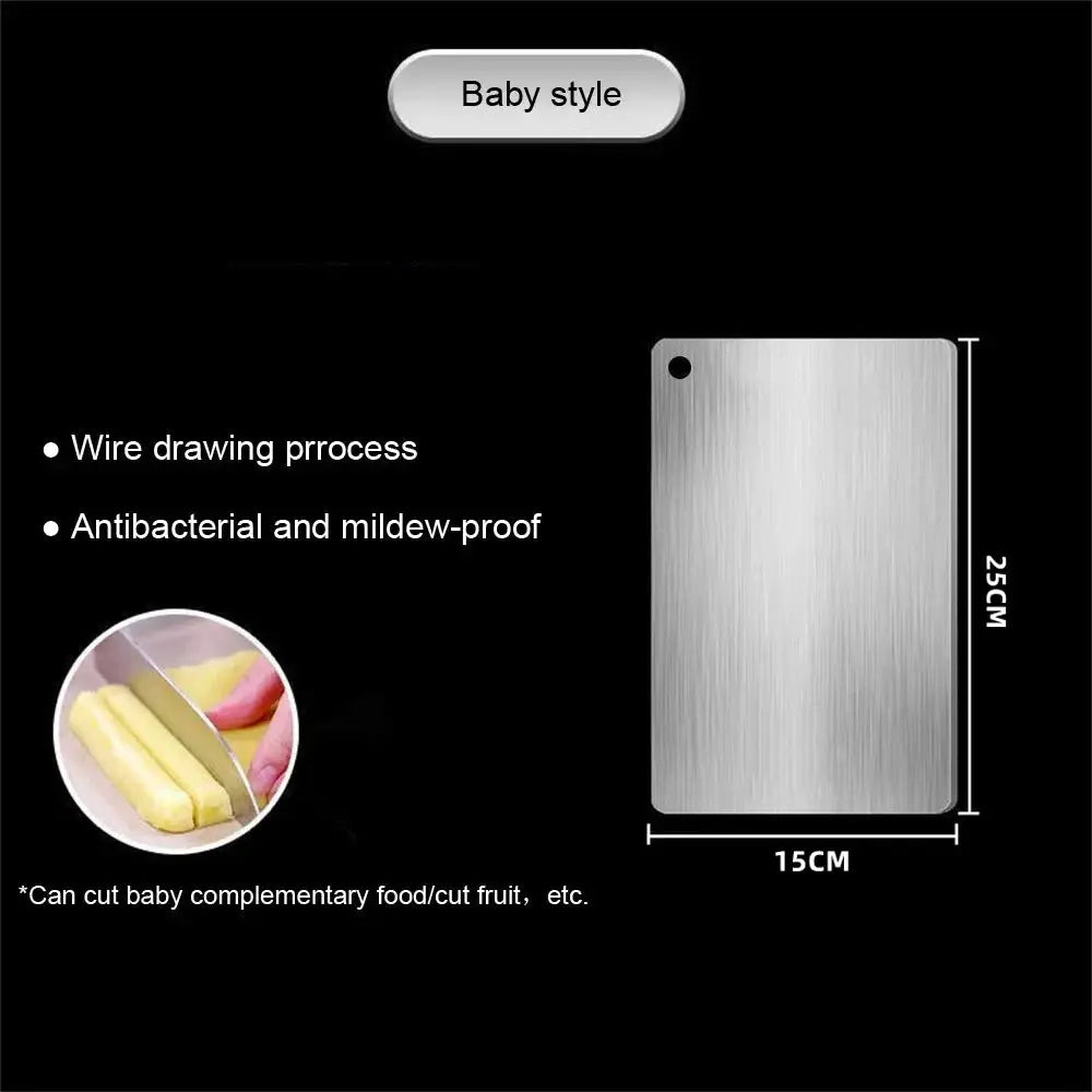 StellarChef Stainless Steel Double Sided Cutting Board Antibacterial Mildew Proof Kitchen Board