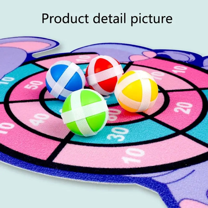Montessori Inspired Educational Dart Board Toy With Sticky Ball Darts For Indoor Play For Children Aged 3 To 7 Years