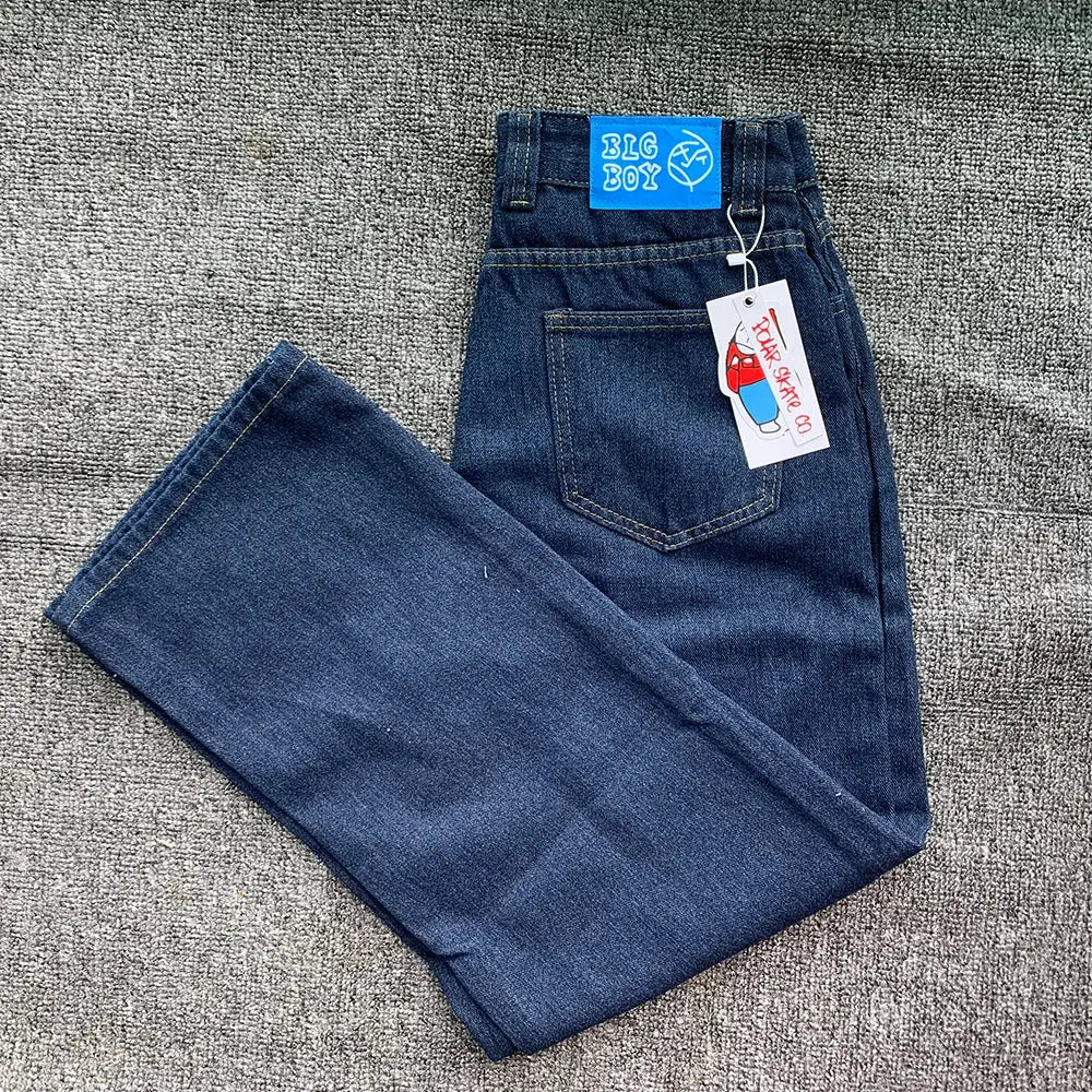 Y2K Embroidery Baggy Boy Jeans Women Streetwear Gothic Denim Trousers