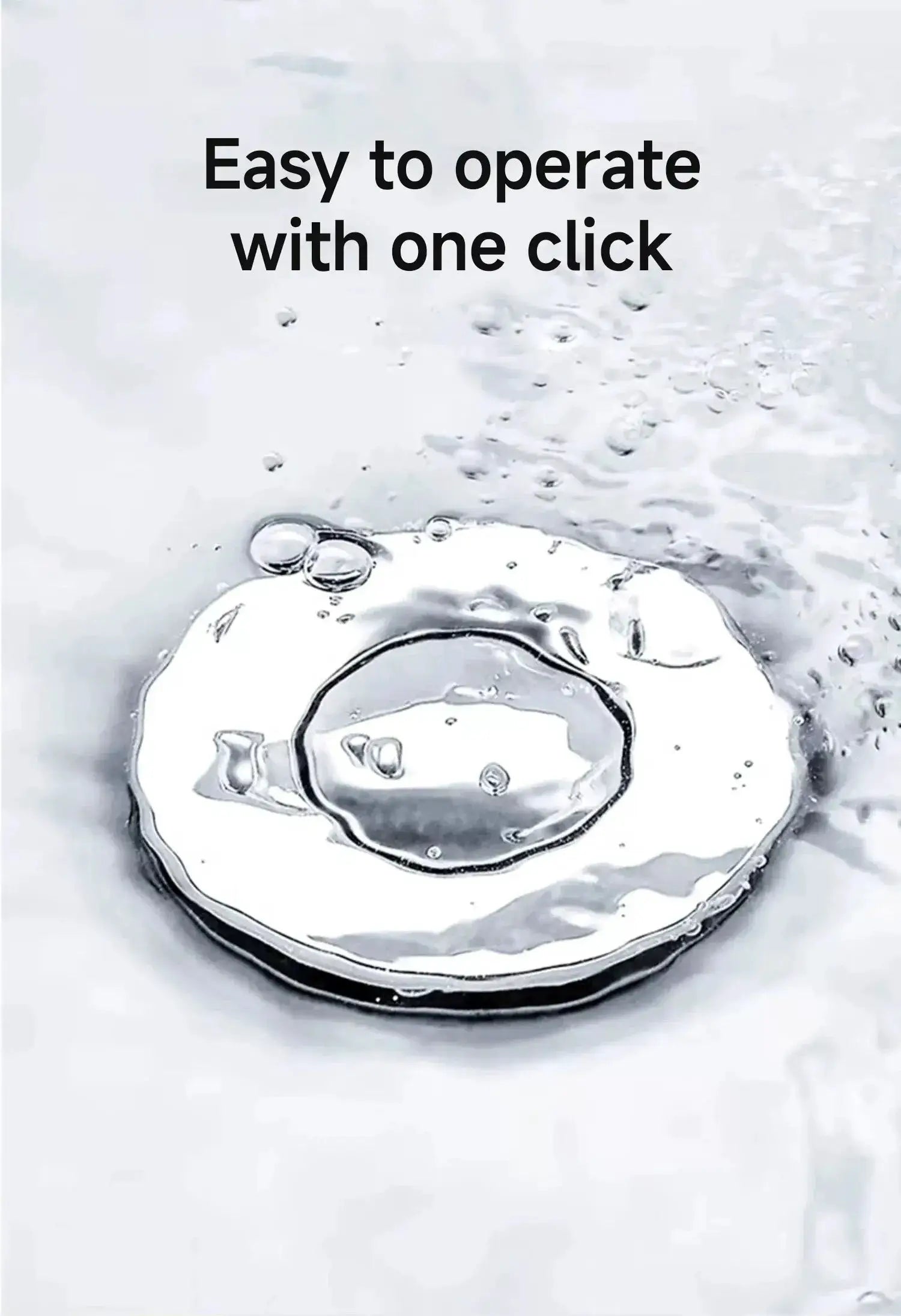 Simples Market pop-up drain filter for basins, chrome hair catcher, universal bathroom or kitchen stopper.