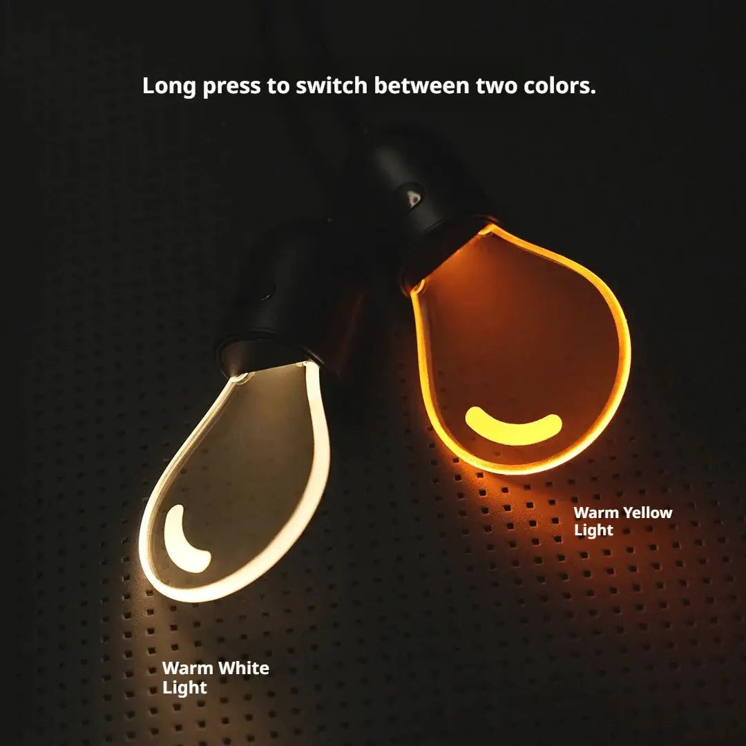 SEAMETAL car rearview mirror ornament LED hanging lamp, 2-pack with warm white and warm yellow light