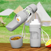 Portable Dog And Cat Water Bottle With Built In Storage Food Container For Outdoor Travel Feeder Bowl Pet Supplies