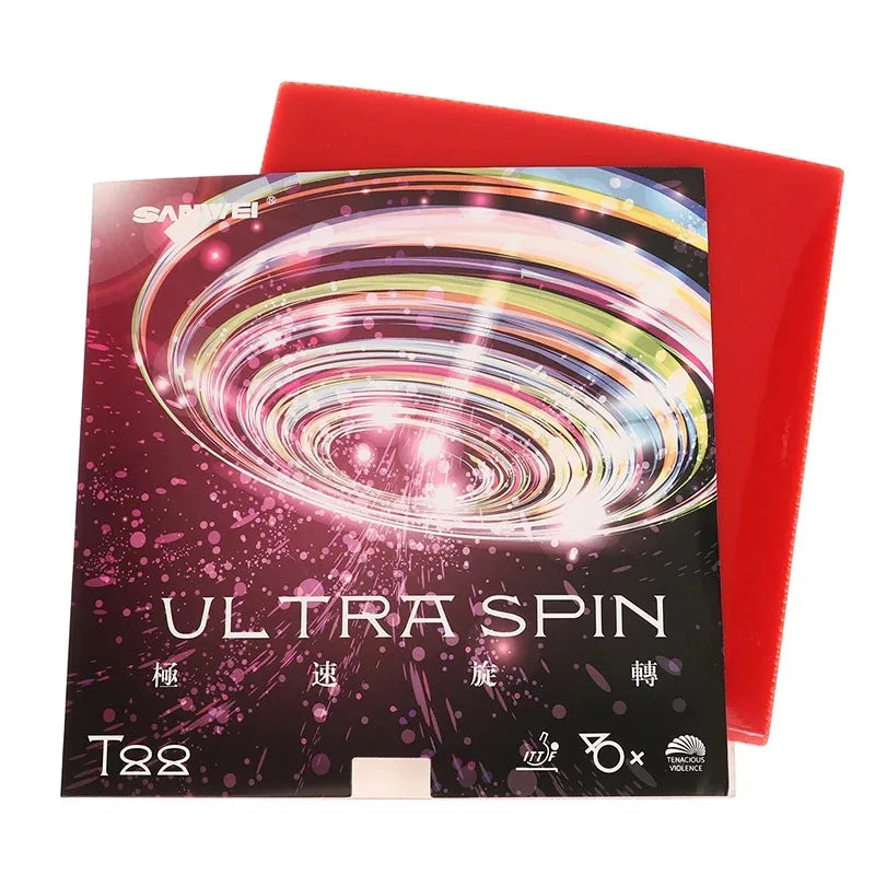 Sanwei T88 Ultra Spin Table Tennis Rubber Semi Sticky Control Loop Ping Pong Rubber With High Elasticity Sponge