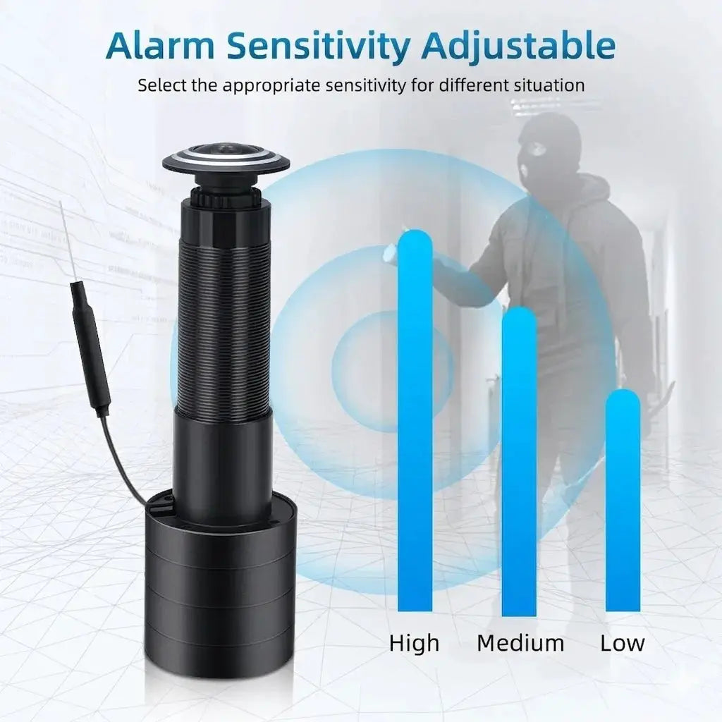 3MP 2K WiFi video door viewer peephole camera by Simples Market, 170° wide-angle, 2-way intercom