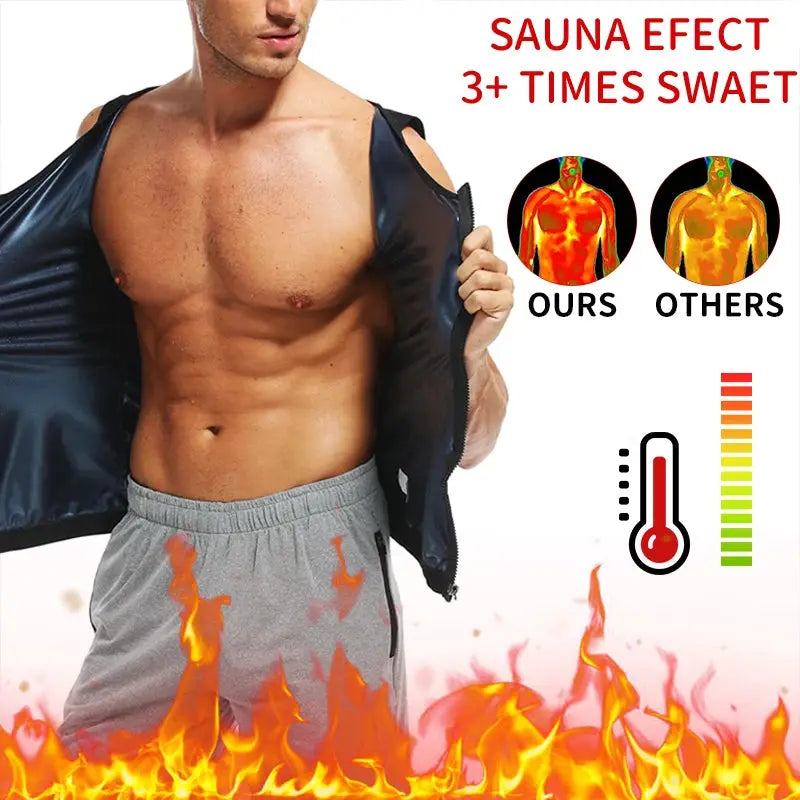 Men's sauna vest abdomen reducer body shaper by Simples Market for waist training