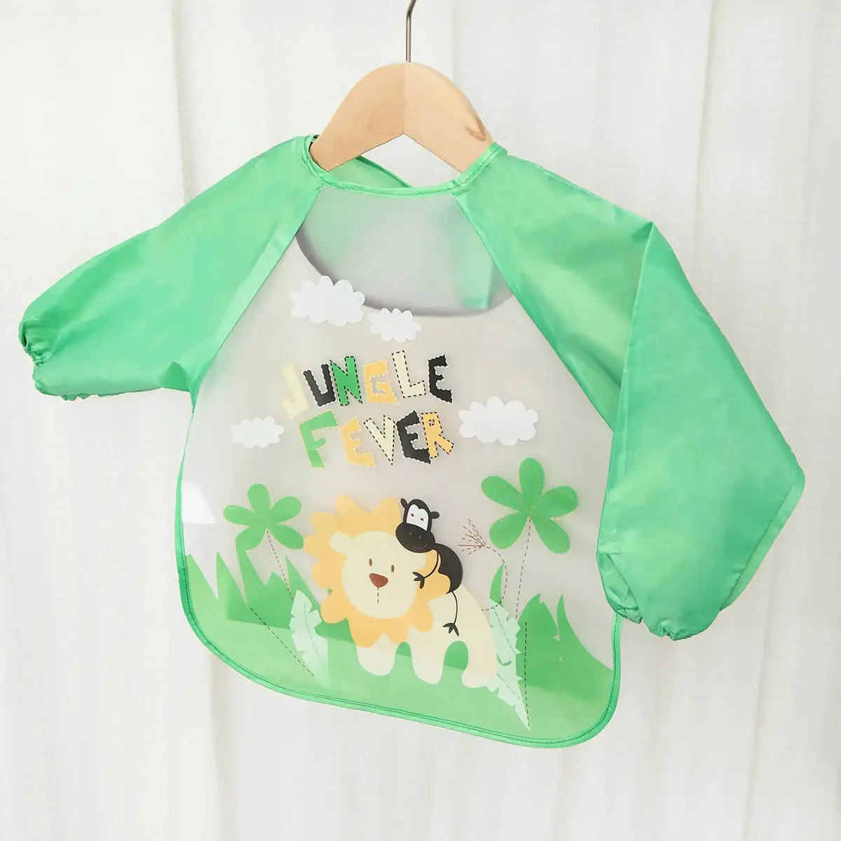 Waterproof EVA Full Sleeve Baby Bibs For Kids Long Sleeve Feeding Smock Apron Eating Breastplate Infant Clothing